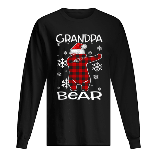 Grandpa Bear Pajama Dabbing Hat Santa shirt