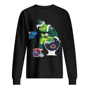 Green Bay Packers The Grinch Santa Chicago Bears Toilet Minnesota Vikings Detroit shirt