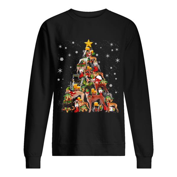 Greyhound Christmas Tree Shirt