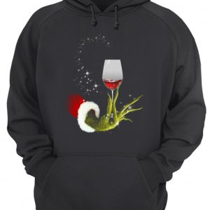 Grinch Hand Holding Glass of Wine shirt 3