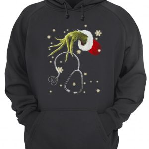 Grinch holding Headphone nurse shirt 3