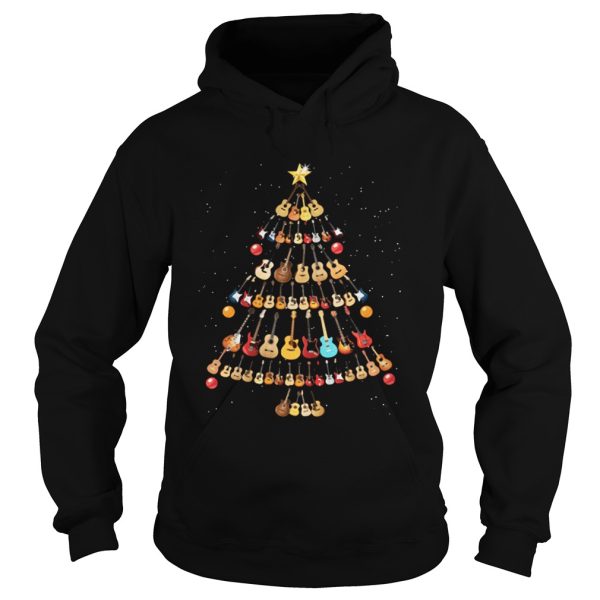 Guitar lovers Christmas tree shirt