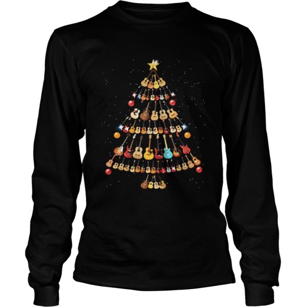 Guitar lovers Christmas tree shirt