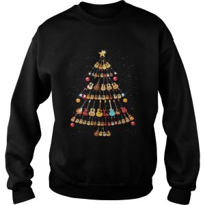Guitar lovers Christmas tree shirt 3