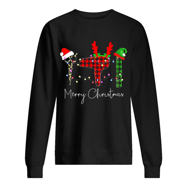 Hair Stylist Elf merry christmas shirt