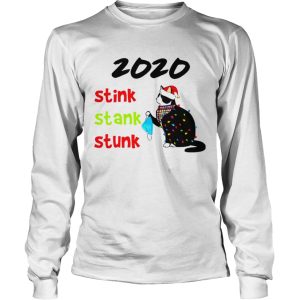 Hand Black Cat Santa Holding Mask 2020 Stink Stank Stunk Christmas Light shirt 1 Hand Black Cat Santa Holding Mask 2020 Stink Stank Stunk Christmas Light shirt 2