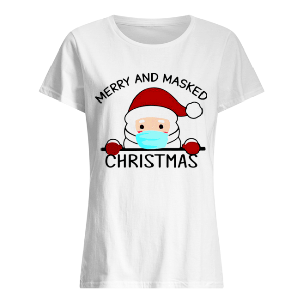 face mask Merry and masked Christmas shirt