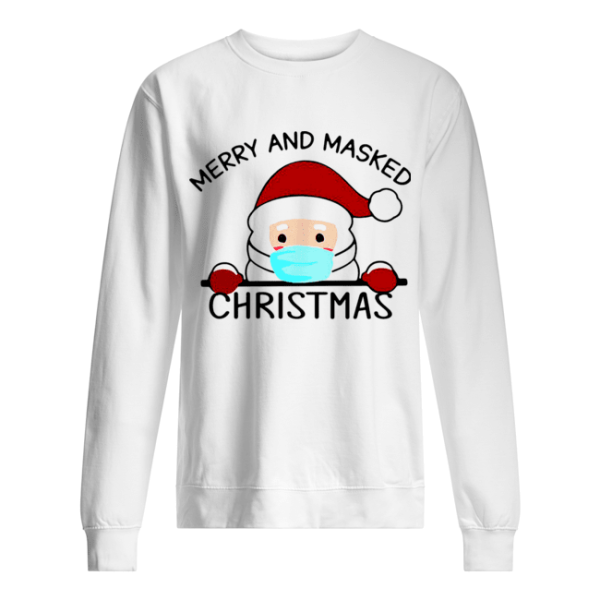 face mask Merry and masked Christmas shirt