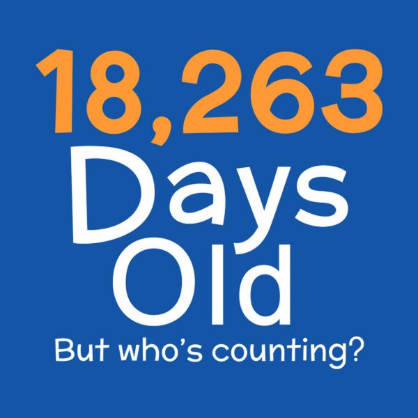 18,263 days old (50yo) – T-shirt