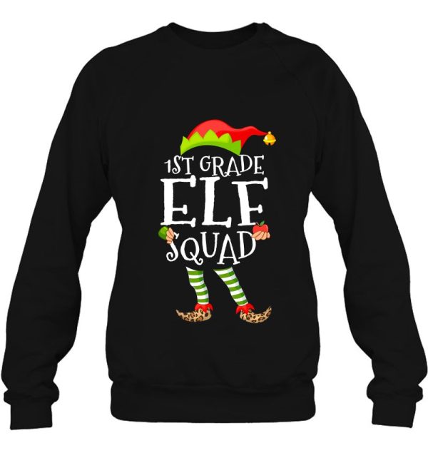 1St Grade Elf Squad Funny Elementary Teacher Christmas Gifts Shirts