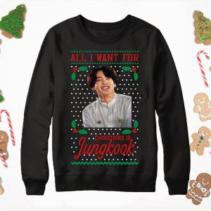 All I Want For Christmas Is Jungkook Ugly Sweatshirt All I Want For Christmas Is Jungkook Ugly Sweatshirt