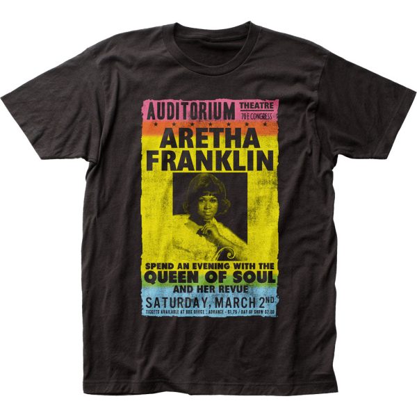 Aretha Franklin Tribute Poster Mens T Shirt