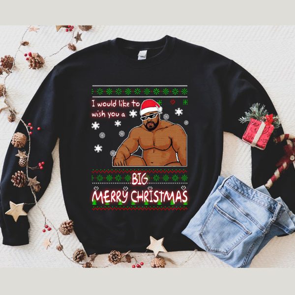 Barry Wood Meme Big Sit On Bed Ugly Christmas Sweatshirt