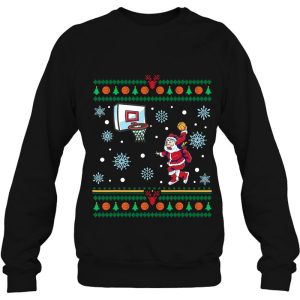 Basketball Santa Claus Dunking Ugly Christmas Sweatshirt