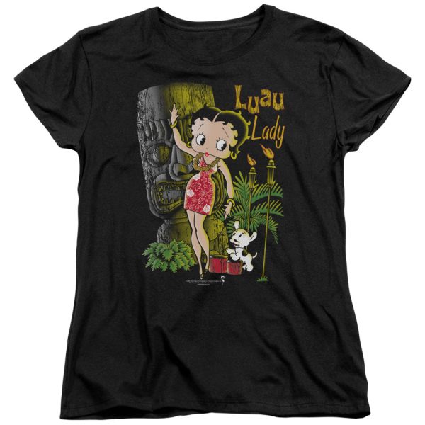 Betty Boop Luau Lady Womens T Shirt