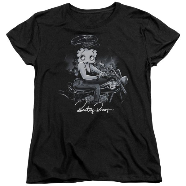 Betty Boop Storm Rider Womens T Shirt