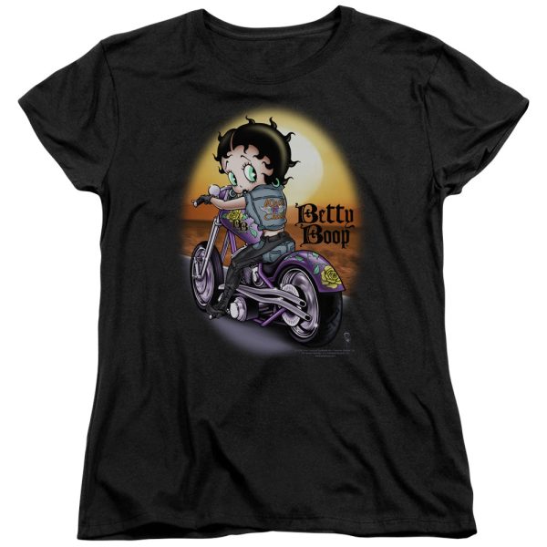 Betty Boop Wild Biker Womens T Shirt