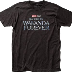 Black Panther Wakanda Forever Title Mens T Shirt