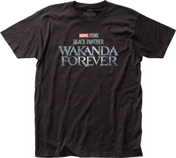 Black Panther Wakanda Forever Title Mens T Shirt