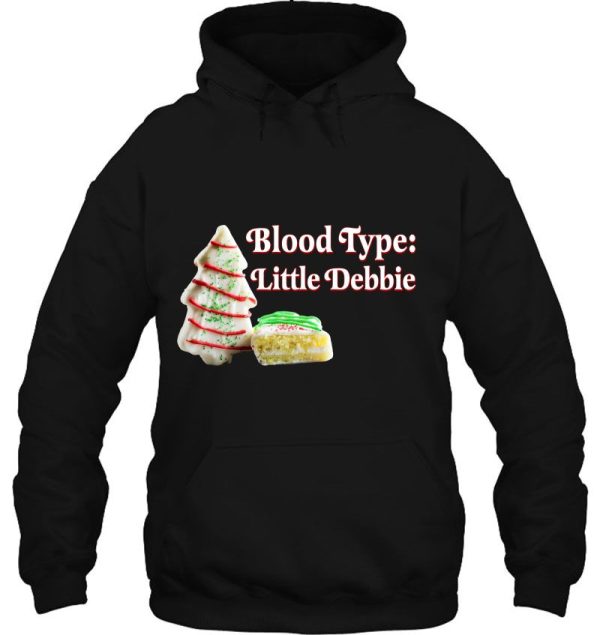 Blood Type Little Debbie Christmas Black Gift Hoodie Shirt