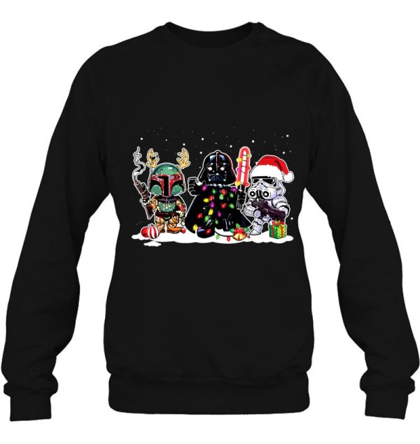 Boba Fett Darth Vader Stormtrooper Star Wars Christmas Sweatshirt