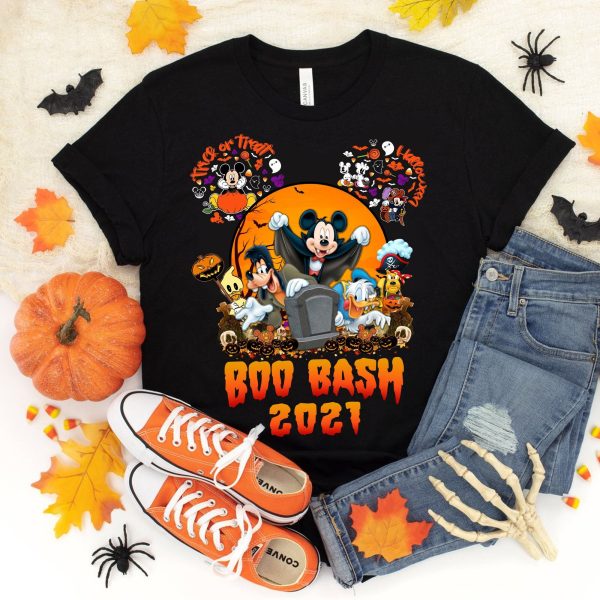 Boo Bash Disney Halloween Mickey Not So Scary Trick Or Treat Shirt