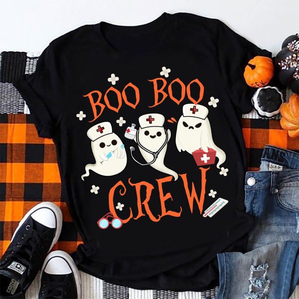 Boo Boo Crew Ghost Nurse Halloween Shirt