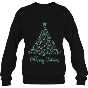 Cat Lover Christmas Gifts Merry Catmas Cats Tree Sweatshirt