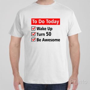 Checklist 50th Birthday T shirt 1