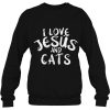 Christian Christmas I Love Jesus And Cats Sweatshirts