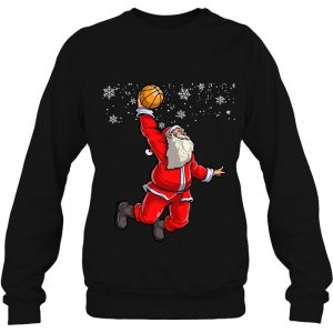 Christmas Basketball Pajamas Santa Claus Slam Dunk Sweatshirt
