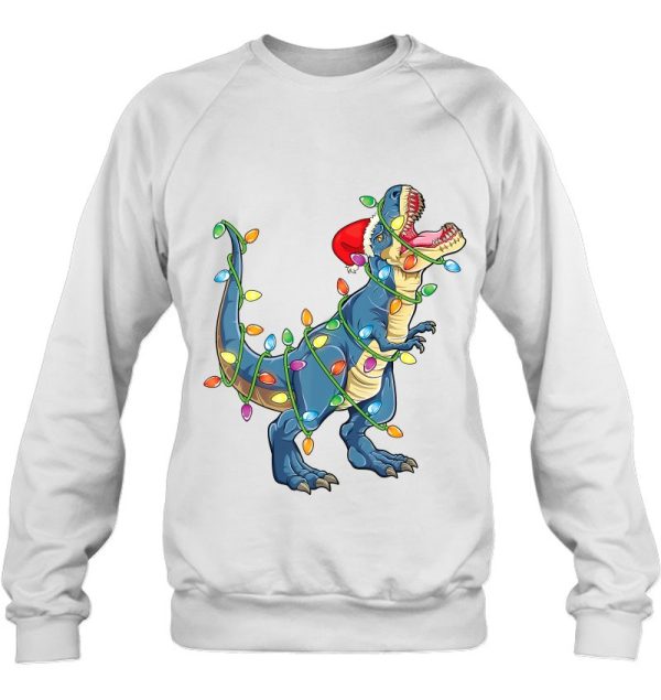 Christmas Boys Kids Toddlers Gift Funny Xmas Tree Rex Sweatshirt