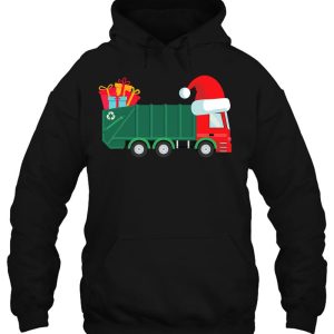 Christmas Garbage Truck Shirt For Boys Kids Toddlers Gift Hoodie