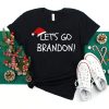 Christmas Let’s Go Brandon Santa Hat Xmas T-Shirt