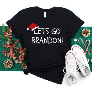 Christmas Let’s Go Brandon Santa Hat Xmas T-Shirt