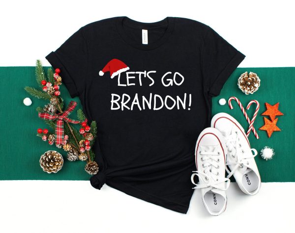 Christmas Let’s Go Brandon Santa Hat Xmas T-Shirt