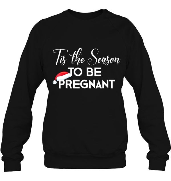 Christmas Pregnancy Announcement T-Shirt Gift Pregnant