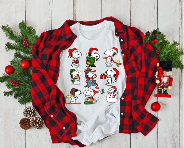 Christmas Snoopy And Woodstock Peanuts Shirt Gift For Men Women