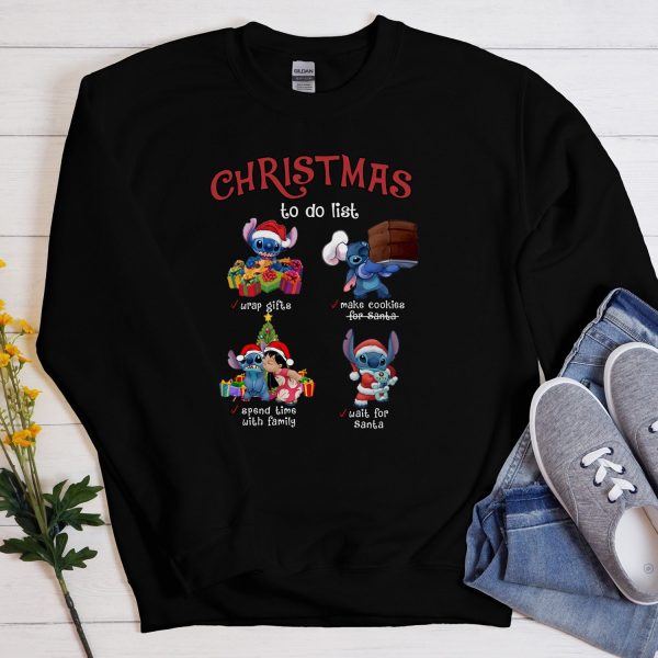 Christmas To Do List Disney Stitch Family Funny Sweatshirt