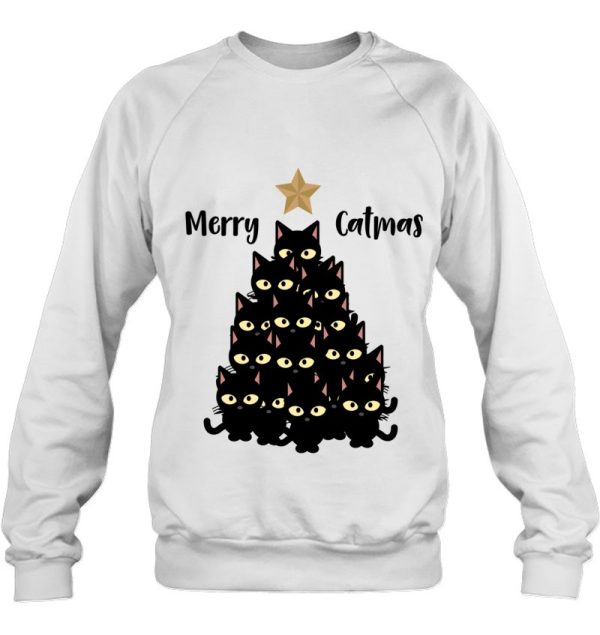 Christmas Tree Merry Catmas Cat Sweatshirt