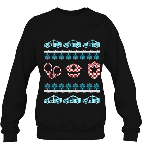 Christmas Ugly Sweater Police Officer Shirt