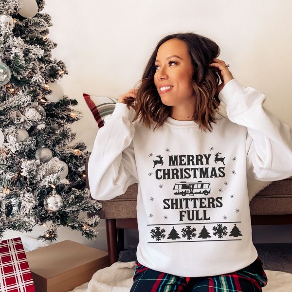 Christmas Vacation Shitters Full Jolliest Bunch Cousin Eddie Sweatshirt