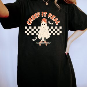 Creep It Real Vintage Ghost Halloween Shirt