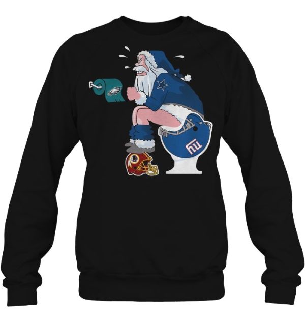 Dallas Cowboys Santa Make Shit Football Funny Christmas Sweatshirt