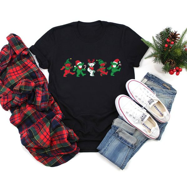 Dancing Bear Grateful Dead Christmas T Shirt