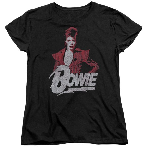 David Bowie Diamond David Womens T Shirt Black_8756