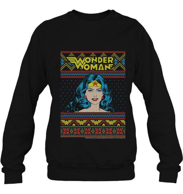 Dc Comics Wonder Woman Christmas Sweater Style Sweatshirt