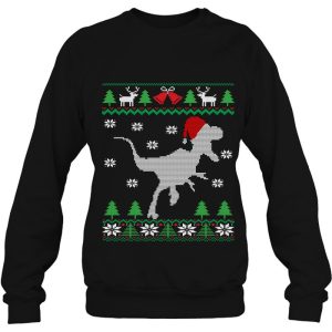 Dinosaur Santa Claus Raptor Velociraptor Ugly Christmas Sweatshirt