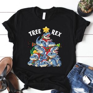 Dinosaur T Rex Christmas Tree Unisex T-Shirt