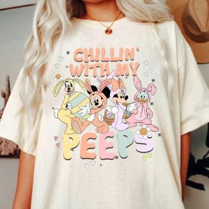 Disney Easter Egg Bunny Chillin With My Peeps T-shirt